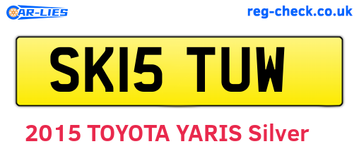 SK15TUW are the vehicle registration plates.