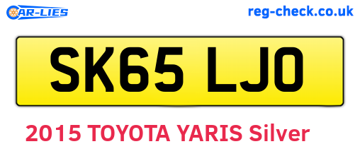 SK65LJO are the vehicle registration plates.
