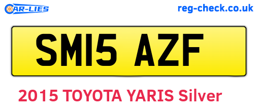 SM15AZF are the vehicle registration plates.