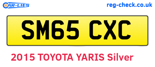 SM65CXC are the vehicle registration plates.