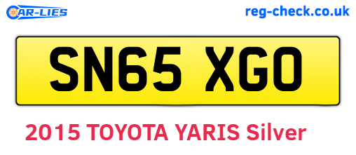 SN65XGO are the vehicle registration plates.