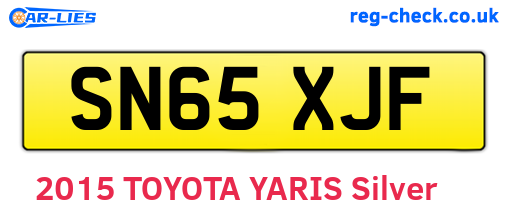 SN65XJF are the vehicle registration plates.