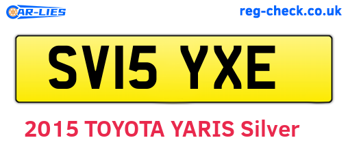SV15YXE are the vehicle registration plates.