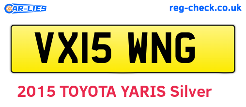 VX15WNG are the vehicle registration plates.