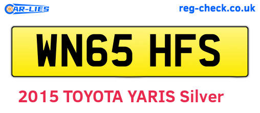 WN65HFS are the vehicle registration plates.