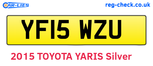 YF15WZU are the vehicle registration plates.