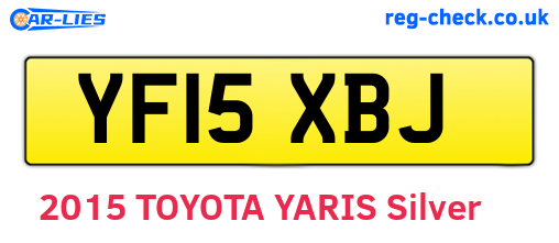 YF15XBJ are the vehicle registration plates.
