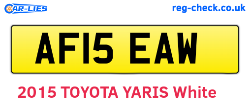AF15EAW are the vehicle registration plates.