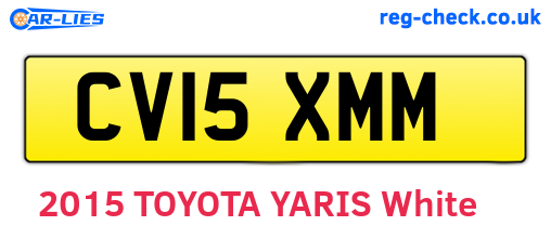 CV15XMM are the vehicle registration plates.