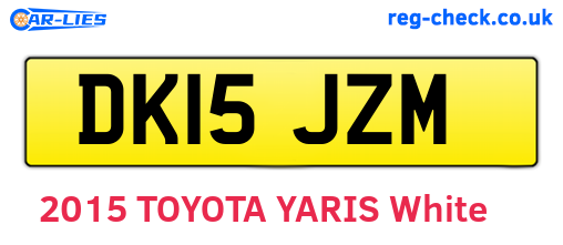 DK15JZM are the vehicle registration plates.