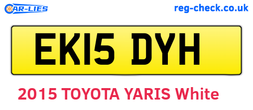 EK15DYH are the vehicle registration plates.