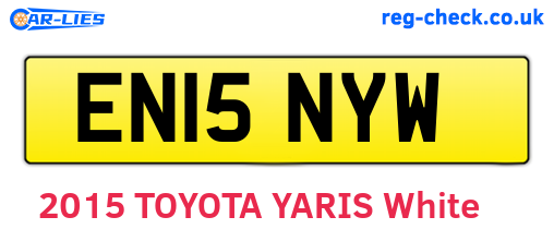 EN15NYW are the vehicle registration plates.