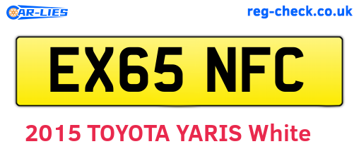EX65NFC are the vehicle registration plates.