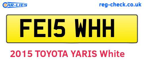FE15WHH are the vehicle registration plates.