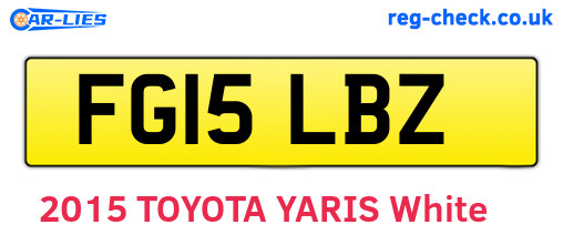 FG15LBZ are the vehicle registration plates.