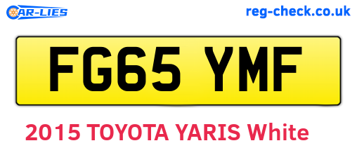 FG65YMF are the vehicle registration plates.