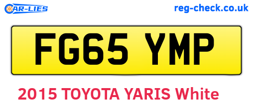 FG65YMP are the vehicle registration plates.