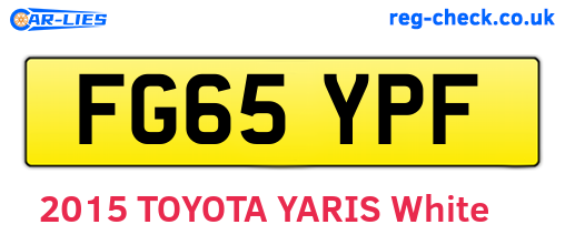 FG65YPF are the vehicle registration plates.