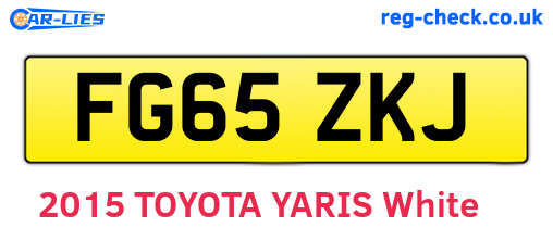 FG65ZKJ are the vehicle registration plates.