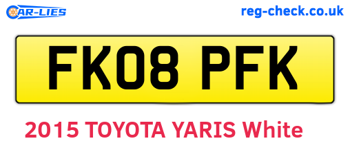 FK08PFK are the vehicle registration plates.