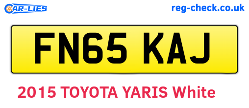FN65KAJ are the vehicle registration plates.