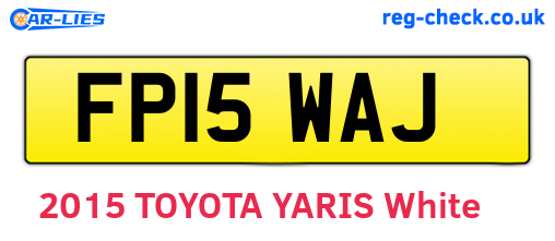 FP15WAJ are the vehicle registration plates.