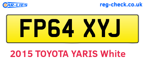 FP64XYJ are the vehicle registration plates.