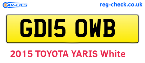 GD15OWB are the vehicle registration plates.