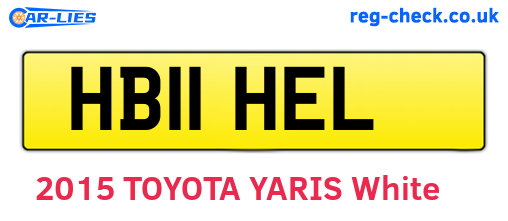 HB11HEL are the vehicle registration plates.