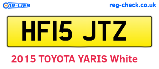 HF15JTZ are the vehicle registration plates.