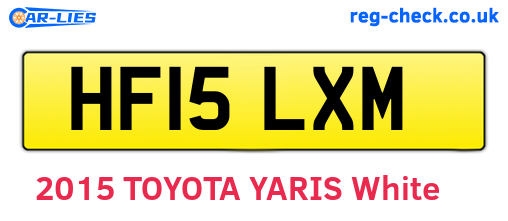 HF15LXM are the vehicle registration plates.