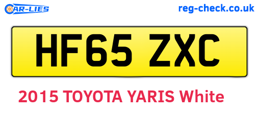 HF65ZXC are the vehicle registration plates.