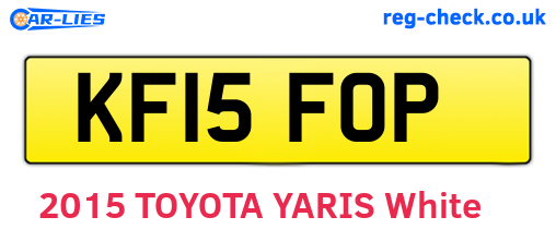 KF15FOP are the vehicle registration plates.