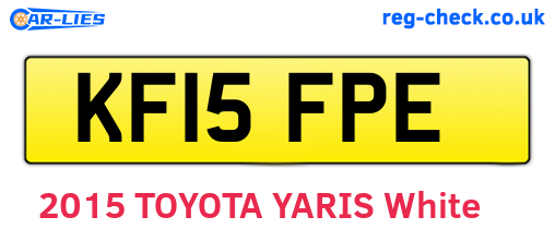 KF15FPE are the vehicle registration plates.