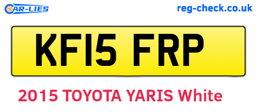 KF15FRP are the vehicle registration plates.
