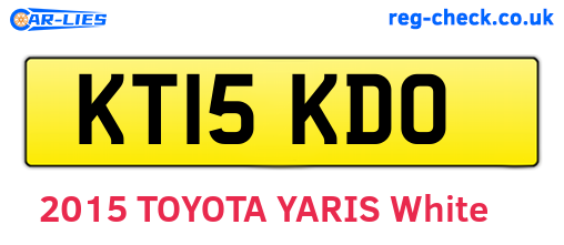 KT15KDO are the vehicle registration plates.