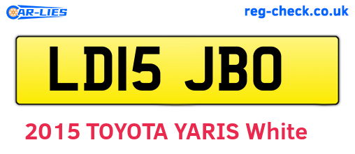 LD15JBO are the vehicle registration plates.