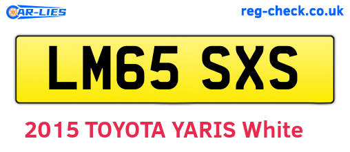 LM65SXS are the vehicle registration plates.