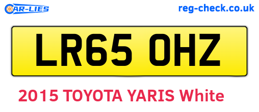 LR65OHZ are the vehicle registration plates.