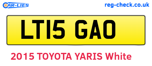 LT15GAO are the vehicle registration plates.