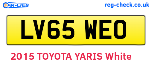 LV65WEO are the vehicle registration plates.