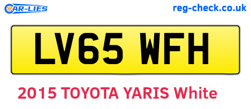 LV65WFH are the vehicle registration plates.