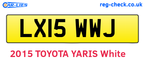 LX15WWJ are the vehicle registration plates.