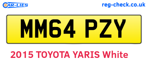MM64PZY are the vehicle registration plates.