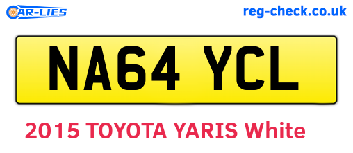 NA64YCL are the vehicle registration plates.