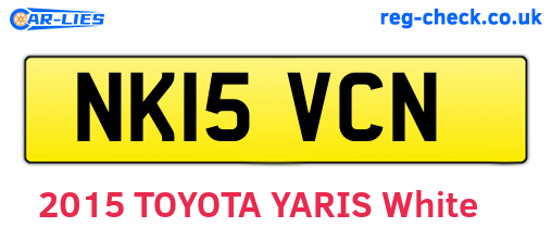 NK15VCN are the vehicle registration plates.