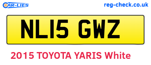 NL15GWZ are the vehicle registration plates.