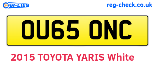 OU65ONC are the vehicle registration plates.