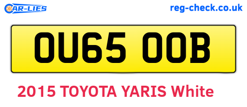 OU65OOB are the vehicle registration plates.