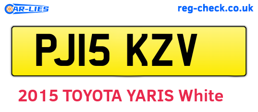 PJ15KZV are the vehicle registration plates.